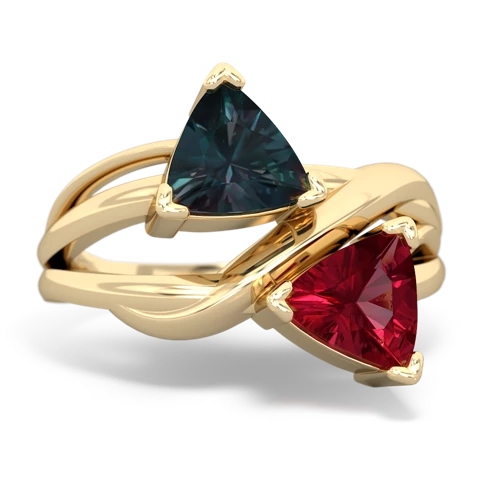 alexandrite-lab ruby filligree ring