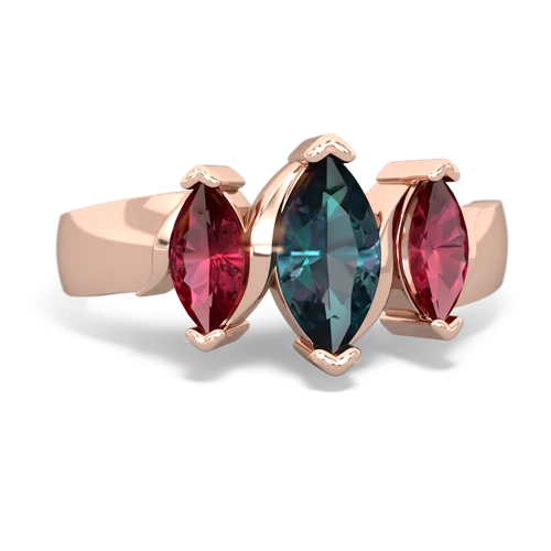 alexandrite-lab ruby keepsake ring