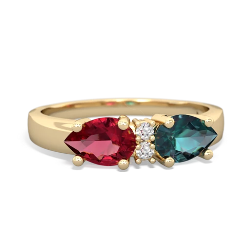 alexandrite-lab ruby timeless ring