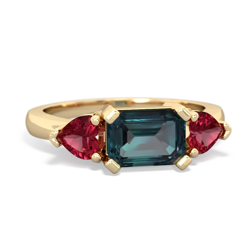 alexandrite-lab ruby timeless ring