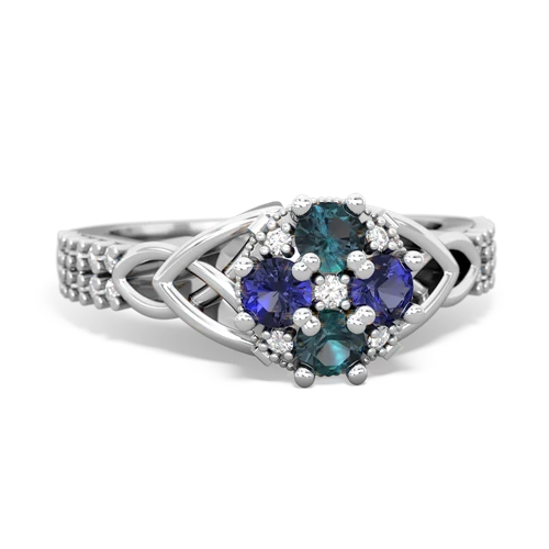 alexandrite-lab sapphire engagement ring