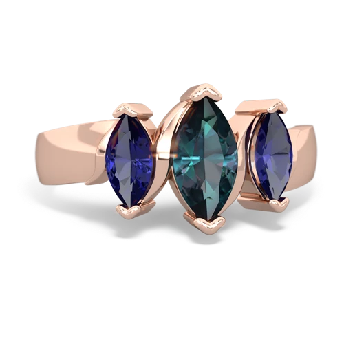 alexandrite-lab sapphire keepsake ring