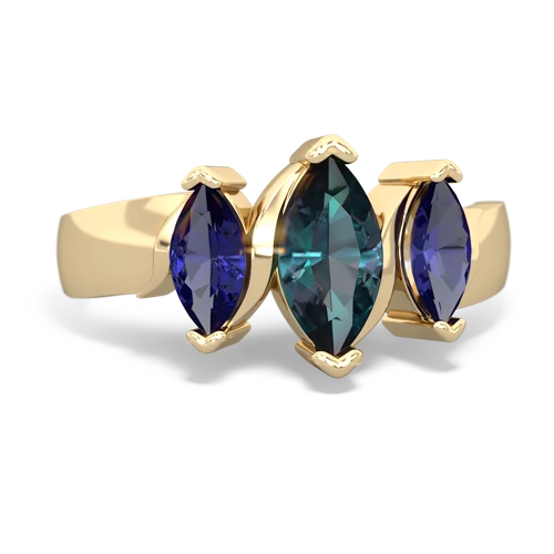 alexandrite-lab sapphire keepsake ring