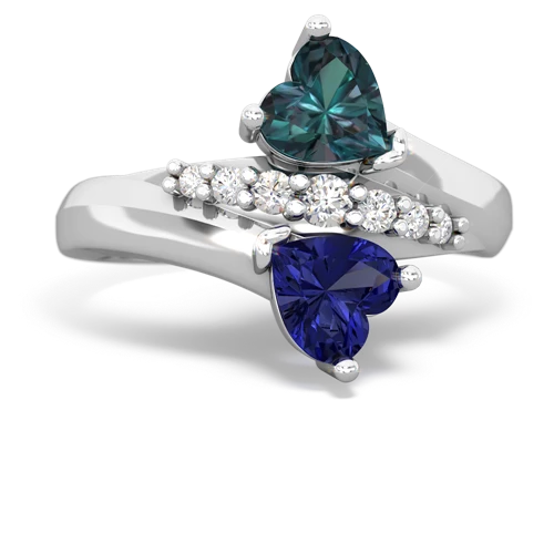 alexandrite-lab sapphire modern ring