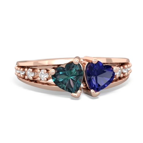 alexandrite-lab sapphire modern ring