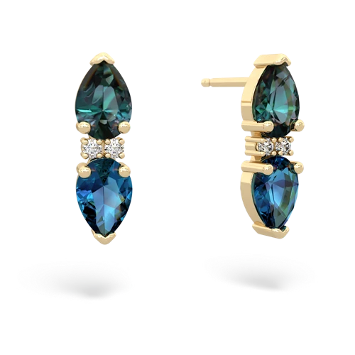 alexandrite-london topaz bowtie earrings