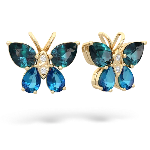 alexandrite-london topaz butterfly earrings