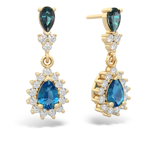 alexandrite-london topaz dangle earrings