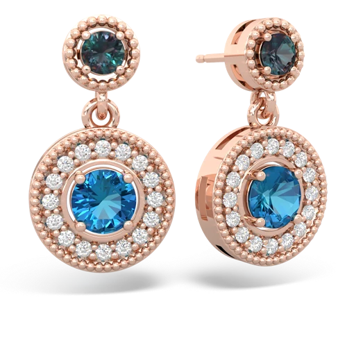 alexandrite-london topaz halo earrings
