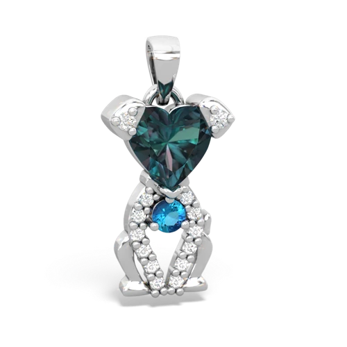 alexandrite-london topaz birthstone puppy pendant