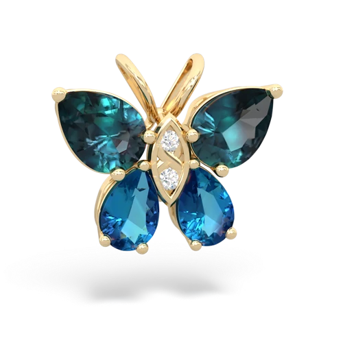 alexandrite-london topaz butterfly pendant