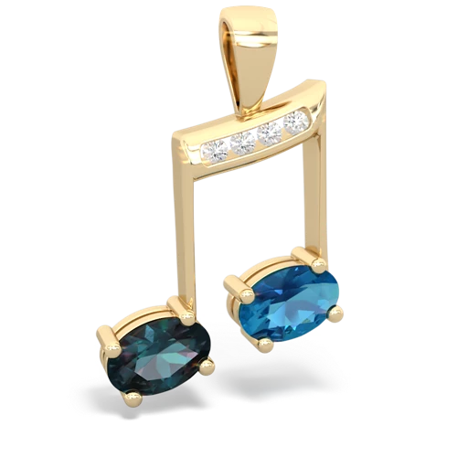 alexandrite-london topaz music notes pendant