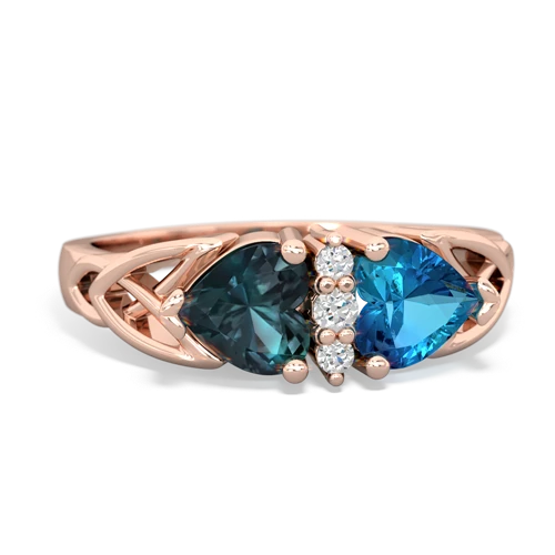 alexandrite-london topaz celtic ring