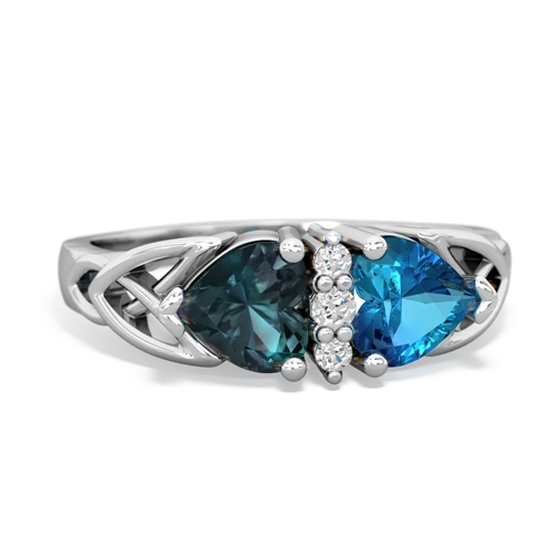 alexandrite-london topaz celtic ring