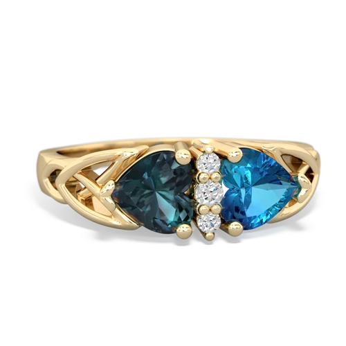 alexandrite-london topaz celtic ring