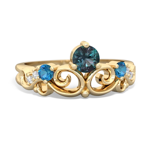 alexandrite-london topaz crown keepsake ring