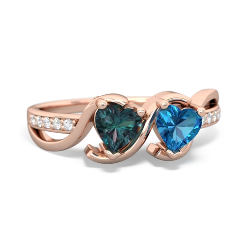 alexandrite-london topaz double heart ring