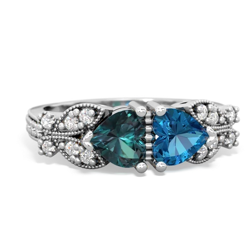 alexandrite-london topaz keepsake butterfly ring