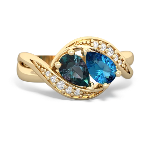 alexandrite-london topaz keepsake curls ring