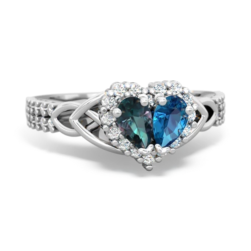 alexandrite-london topaz keepsake engagement ring