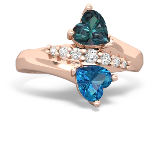 alexandrite-london topaz modern ring