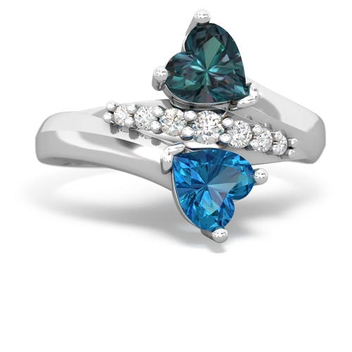 alexandrite-london topaz modern ring