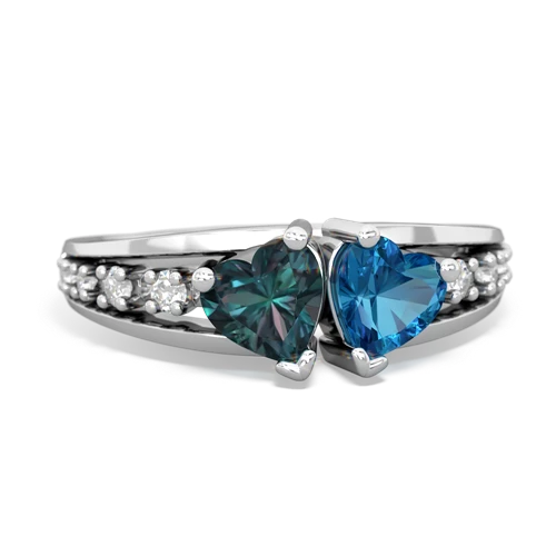 alexandrite-london topaz modern ring