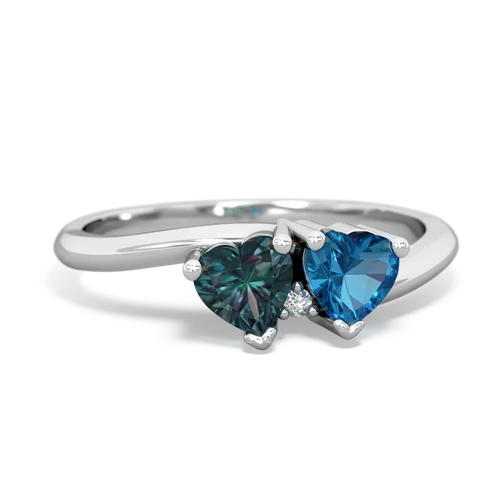 alexandrite-london topaz sweethearts promise ring