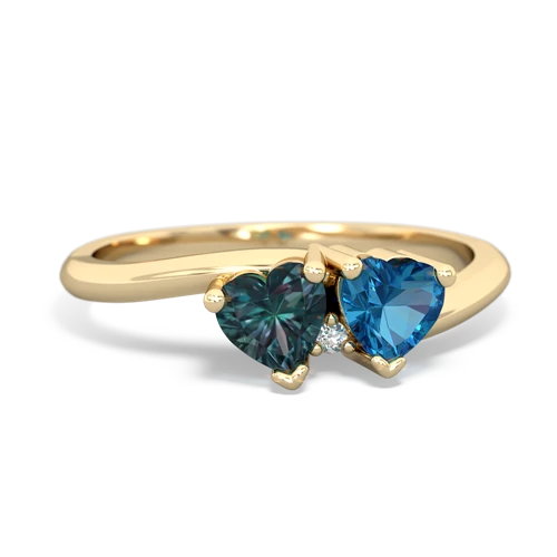 alexandrite-london topaz sweethearts promise ring