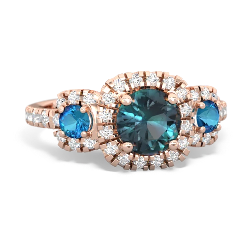 alexandrite-london topaz three stone regal ring