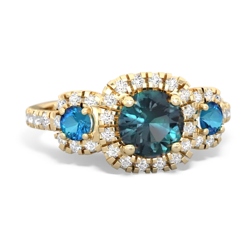 alexandrite-london topaz three stone regal ring