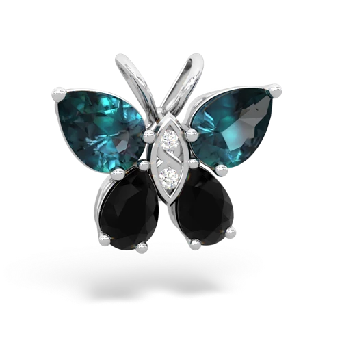 alexandrite-onyx butterfly pendant