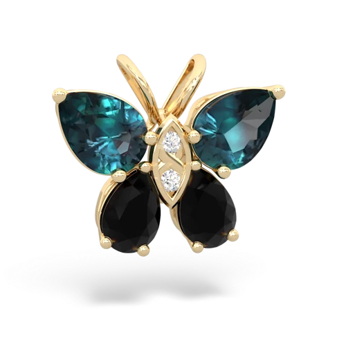 alexandrite-onyx butterfly pendant