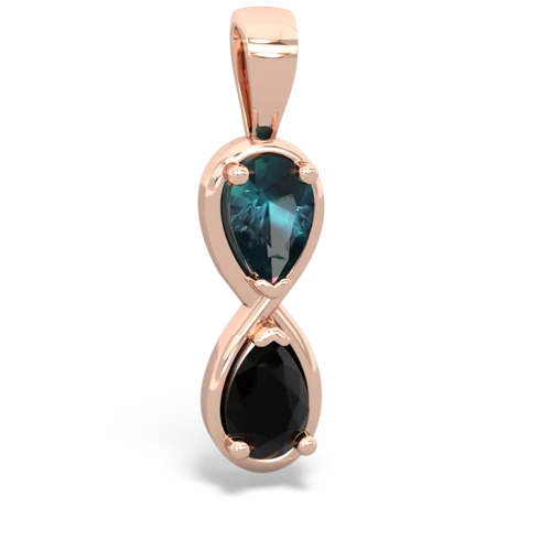 alexandrite-onyx infinity pendant