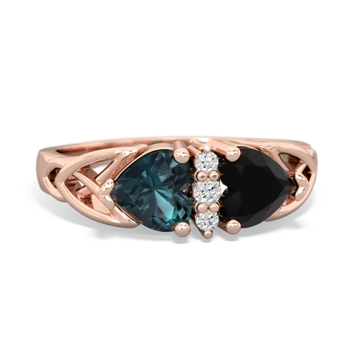 alexandrite-onyx celtic ring