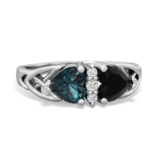 alexandrite-onyx celtic ring