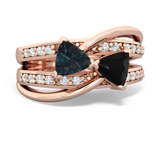 alexandrite-onyx couture ring