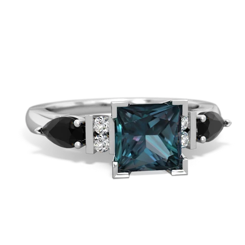 Lab Alexandrite Lab Created Alexandrite with Genuine Black Onyx and  Engagement ring Ring