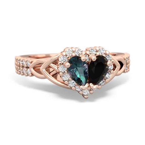 alexandrite-onyx keepsake engagement ring