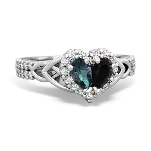 alexandrite-onyx keepsake engagement ring