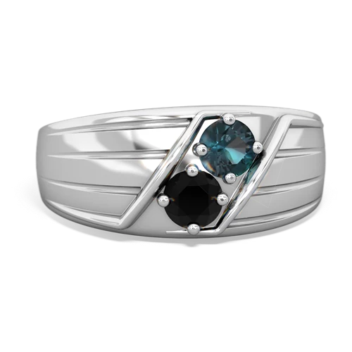 alexandrite-onyx mens ring