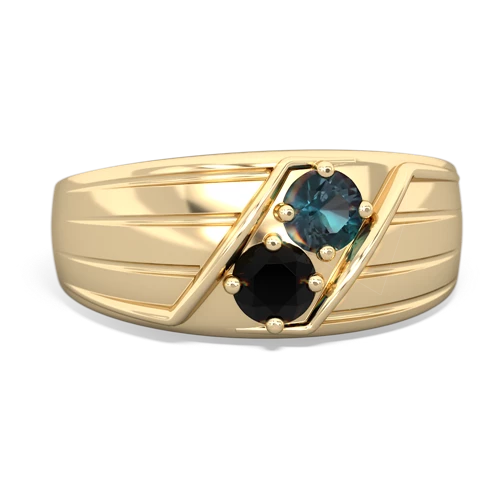 alexandrite-onyx mens ring