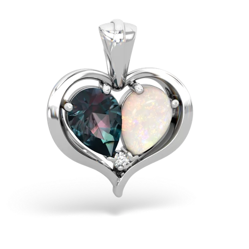 Lab Alexandrite Lab Created Alexandrite with Genuine Opal Two Become One pendant Pendant