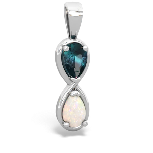 alexandrite-opal infinity pendant