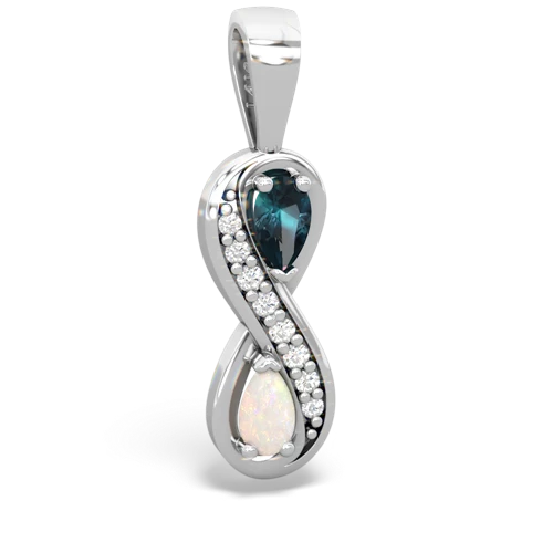alexandrite-opal keepsake infinity pendant