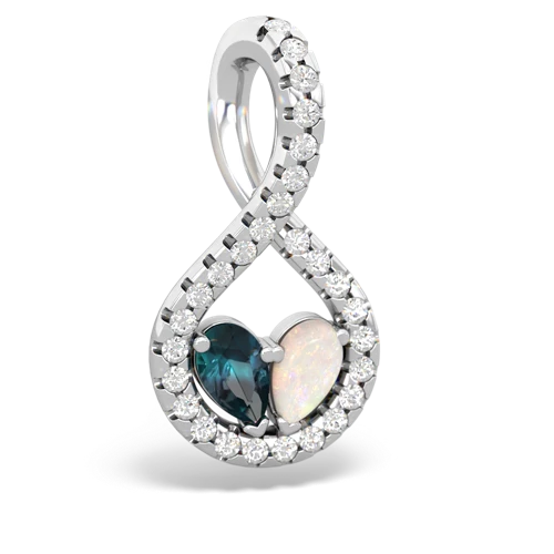 alexandrite-opal pave twist pendant