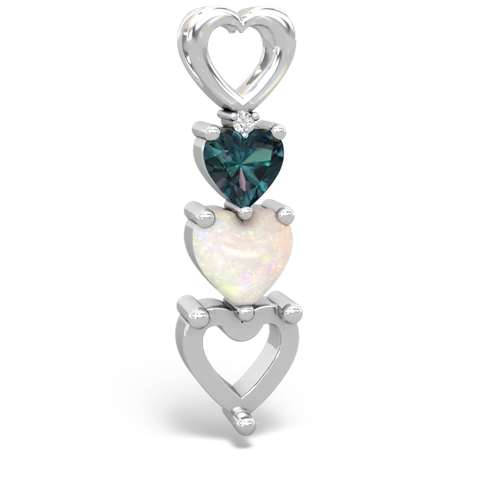 Lab Alexandrite Lab Created Alexandrite with Genuine Opal and  Past Present Future pendant Pendant