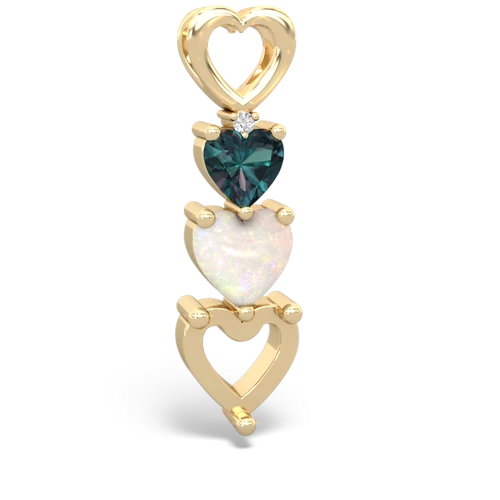 Lab Alexandrite Lab Created Alexandrite with Genuine Opal and Lab Created Sapphire Past Present Future pendant Pendant