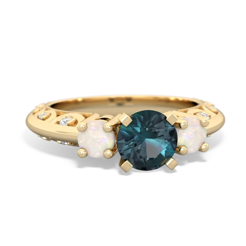 alexandrite-opal engagement ring