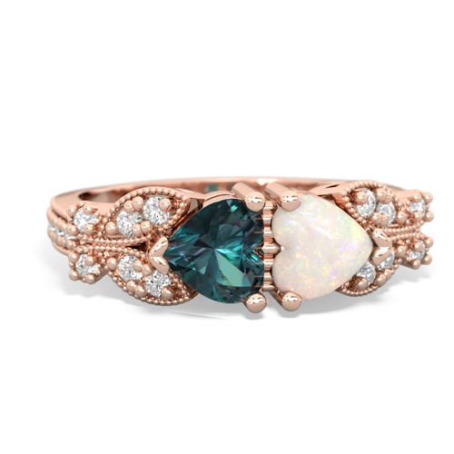 alexandrite-opal keepsake butterfly ring